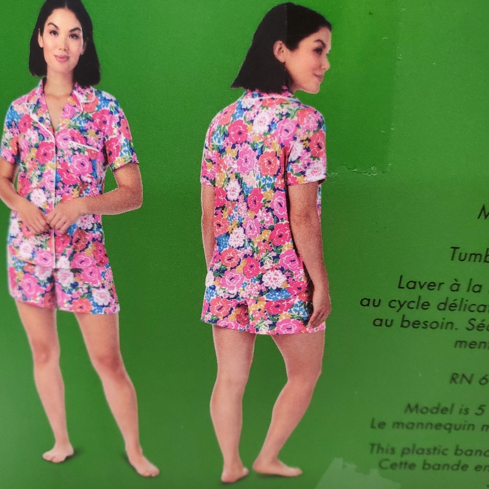 kate spade Floral Pajama Set - Pink and White - Picture 5 of 6